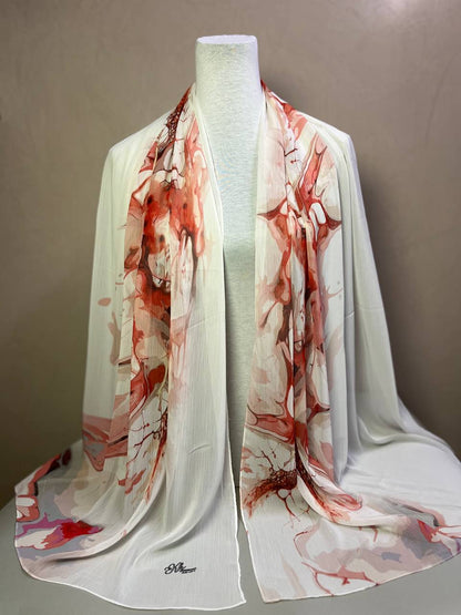 Crepon Hijab Mit Muster