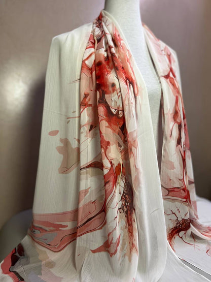 Crepon Hijab Mit Muster