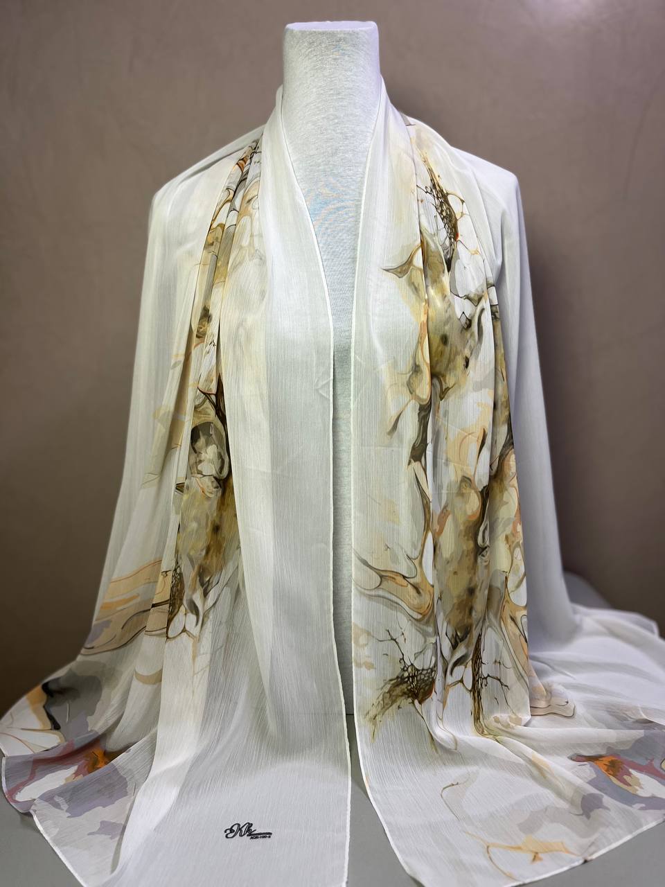 Crepon Hijab Mit Muster