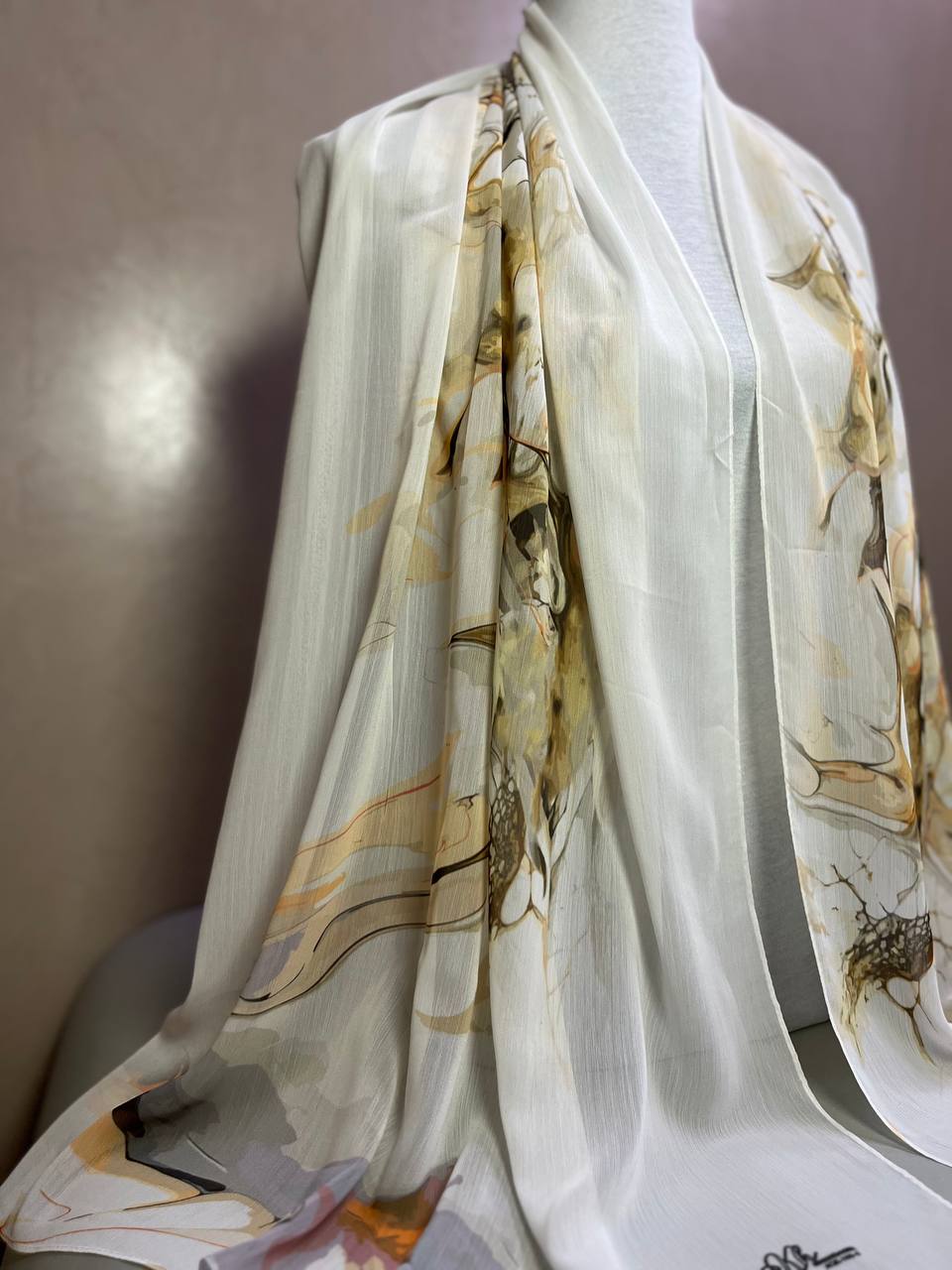 Crepon Hijab Mit Muster