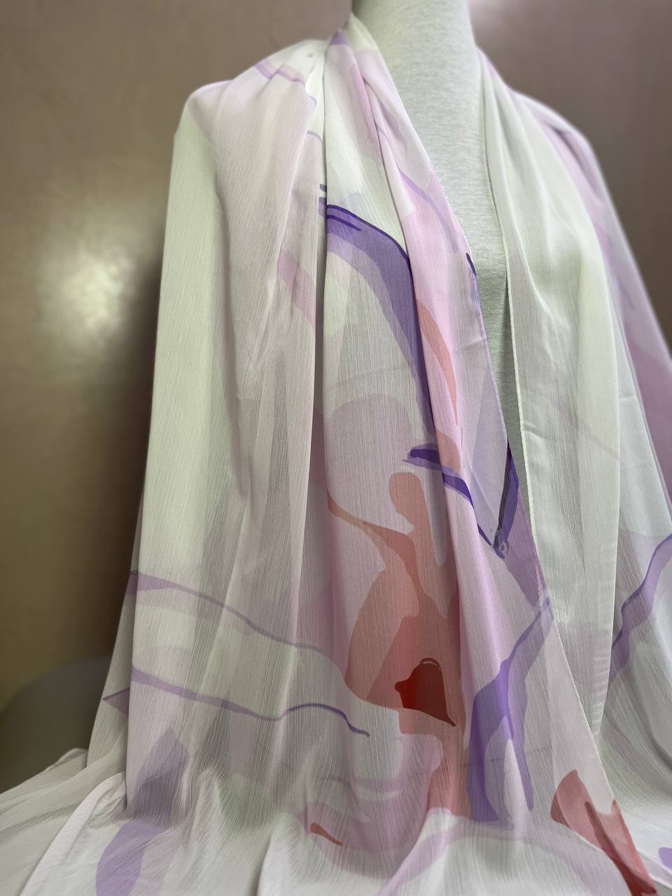 Crepon Hijab Mit Muster