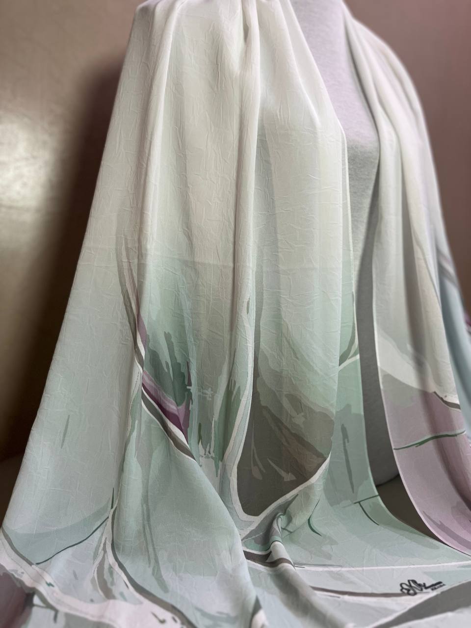 Chiffon Crash Mit Muster