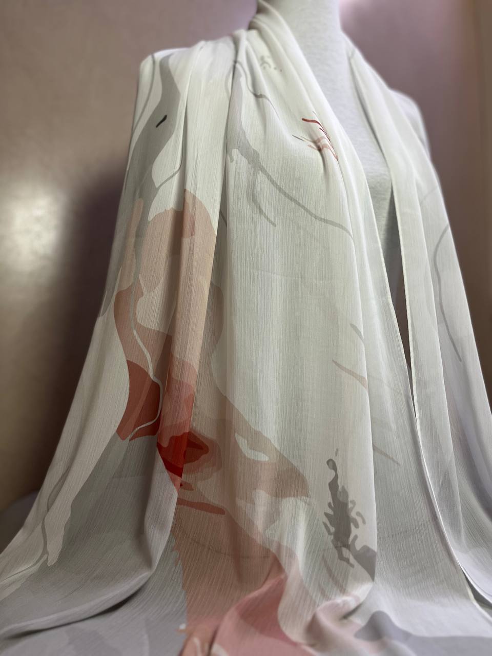 Crepon Hijab Mit Muster
