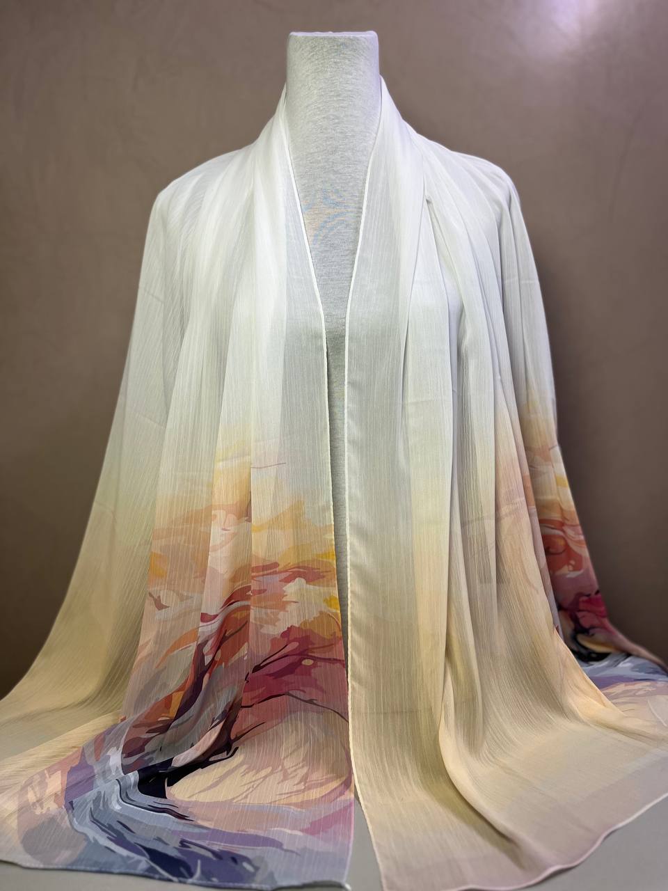 Crepon Hijab Mit Muster