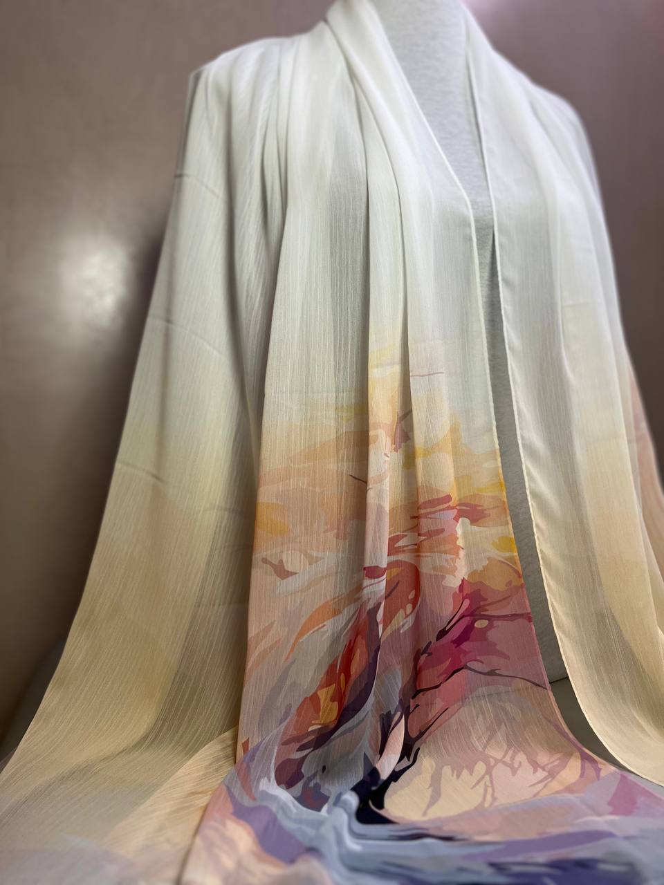 Crepon Hijab Mit Muster